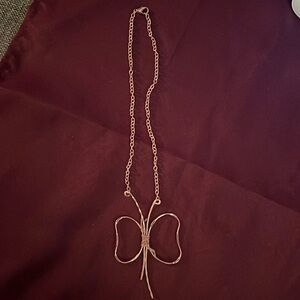 Copper Homemade Butterfly Chain Necklace